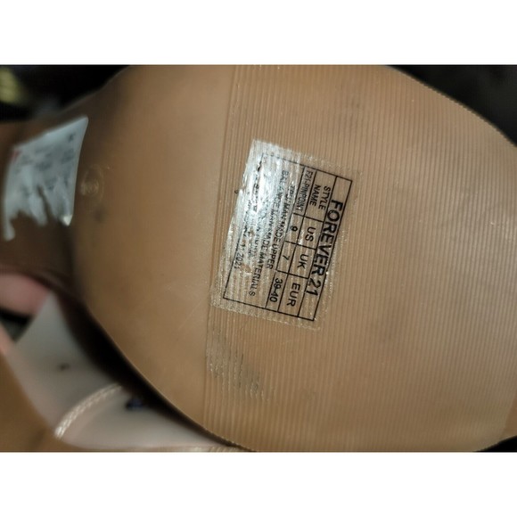 Forever 21 Round Toe Dress Heels Open peep Toe Clear Rhinestone stilettos 9 - Picture 9 of 9